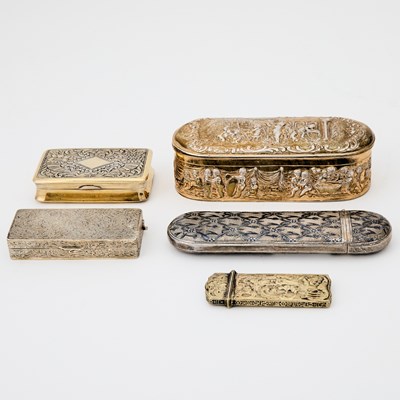 Lot 116 - Group of Continental Silver Boxes