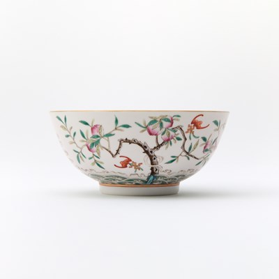 Lot 576 - A Chinese Famille Rose Porcelain 'Peach' Bowl