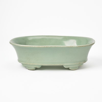Lot 550 - A Chinese Celadon Glazed Porcelain 'Narcissus' Washer