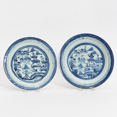 Lot 23 - Two Blue and White Chinese Plates