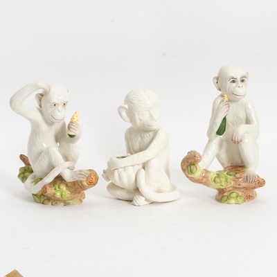 Lot 27 - Three Porcelain Monkeys