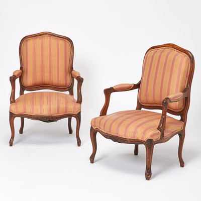 Lot 197 - Pair of Louis XV Beechwood Fauteuils