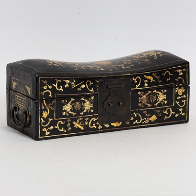 Lot 32 - Chinese Lacquer Gilt Painted Box