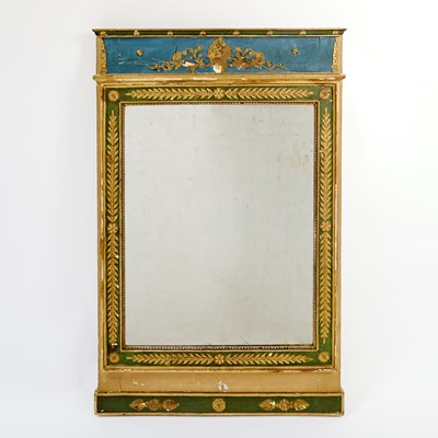 Lot 145 - French Empire Painted and Parcel Gilt Mirror