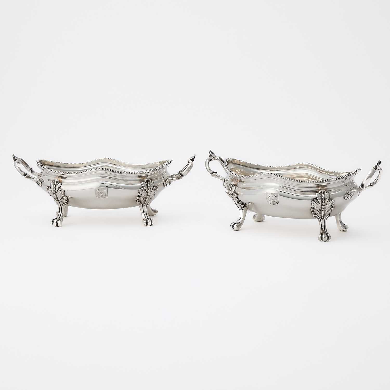 Lot 94 - Pair of George III Sterling Silver Sauce Tureens