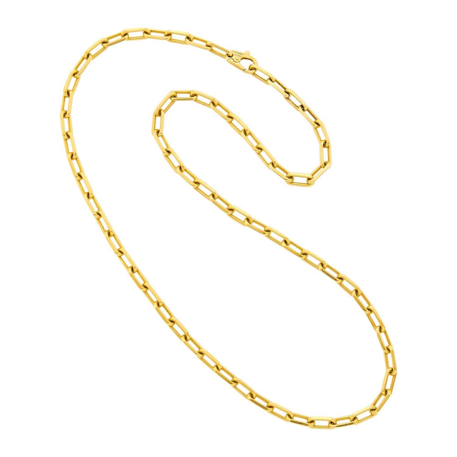 Lot 3 - Cartier Gold 'Santos' Chain Necklace