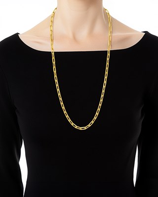 Lot 3 - Cartier Gold 'Santos' Chain Necklace