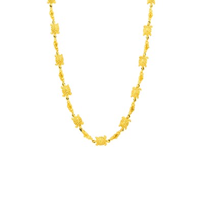 Lot 125 - Cartier Long Gold Turtle Link Chain Necklace