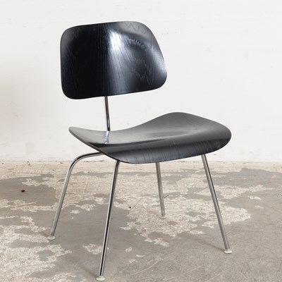 Lot 74 - Charles and Ray Eames Ebonized Bentwood and Aluminum "DCM" Side Chair