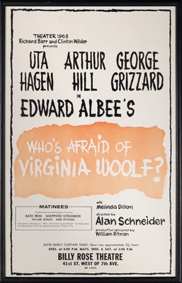 Lot 260 - Original poster for Edward Albee's Who's Afraid of Virginia Woolf?