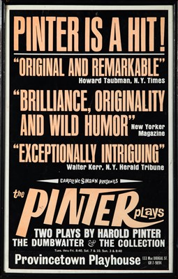 Lot 274 - Eight original color printed theater posters for Albee, Pinter and others