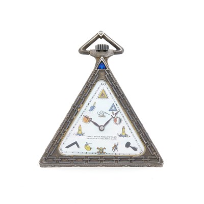 Lot 1349 - Silver Masonic Pocket Watch