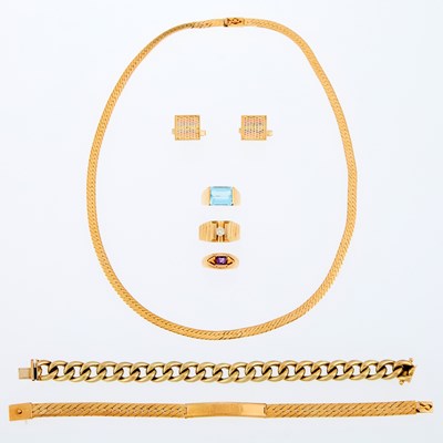 Lot 2018 - Group of Gold, Low Karat Gold and Gem-Set Jewelry