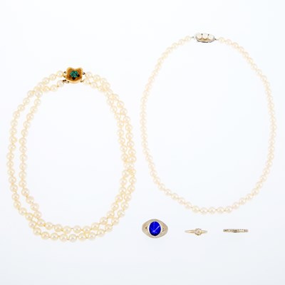 Lot 2021 - Group of Gold, White Gold, Cultured Pearl and Gem-Set Jewelry
