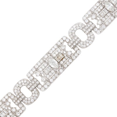 Lot 195 - Platinum and Diamond Bracelet