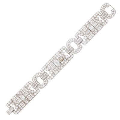 Lot 195 - Platinum and Diamond Bracelet