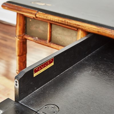 Lot 103 - Faux Bamboo and Lacquer Desk