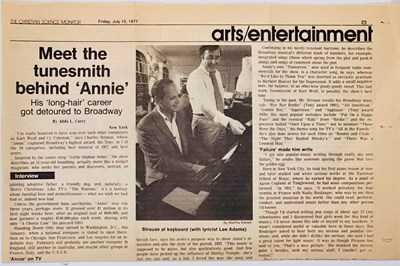 Lot 66 - Charles Strouse's antique Steinway used throughout the composition of his most celebrated works