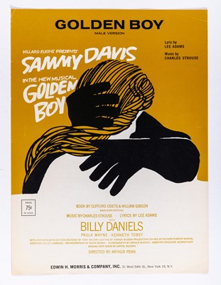 Lot 15 - Golden Boy materials, including an holograph musical manuscript, Sammy Davis Jr. photographs, programs, etc.