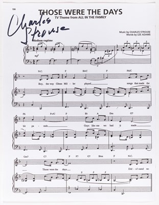 Lot 23 - The sheet music for "Those Were the Days," signed by the composer