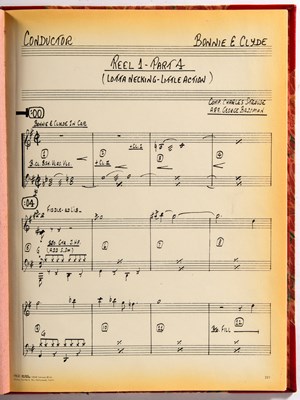 Lot 18 - A leather-bound musical score of Bonnie and Clyde gifted to Charles Strouse