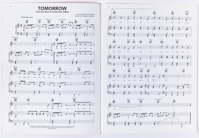 Lot 29 - Signed sheet music from Tomorrow.