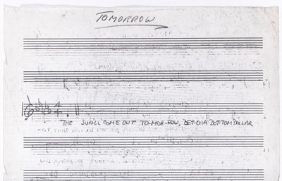 Lot 32 - A holograph musical quotation from "Tomorrow"