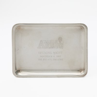 Lot 44 - A silver tray from the opening of Annie's 2012 revival