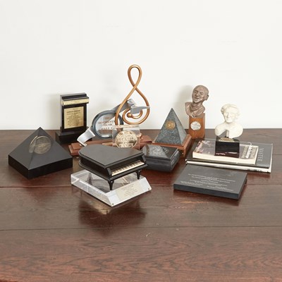 Lot 56 - A collection of awards given to Charles Strouse