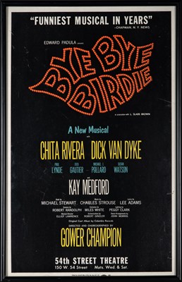 Lot 10 - Original Bye Bye Birdie Broadway show poster