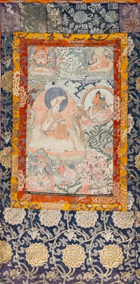 Lot 373 - A Tibetan Silk Embroidered Thangka