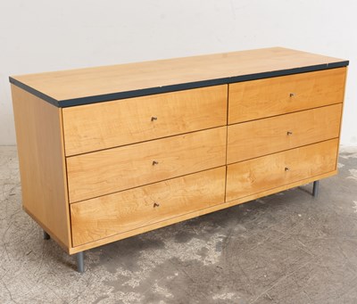 Lot 121 - Birchwood Six-Drawer Dresser