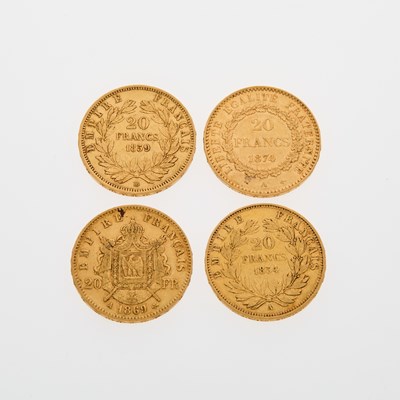 Lot 67 - France. Group of 20 Francs Coins. Extremely Fine and Better.