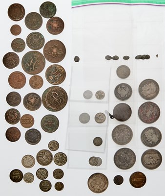 Lot 72 - Russia. Group of Silver and Base Metal Coins and Medals.