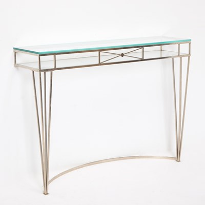 Lot 763 - Modern Glass and Aluminum Console