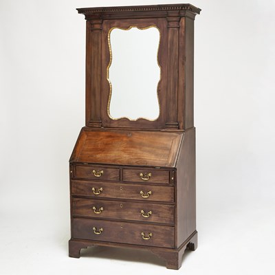 Lot 196 - George III Mahogany Secretary Bookcase