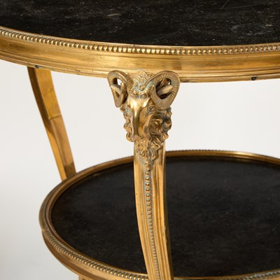 Lot 280 - Pair of Louis XVI Style Marble and Gilt-Metal Gueridons