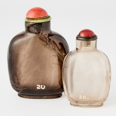 Lot 4 - Two Chinese Smoky Quartz Snuff Bottles