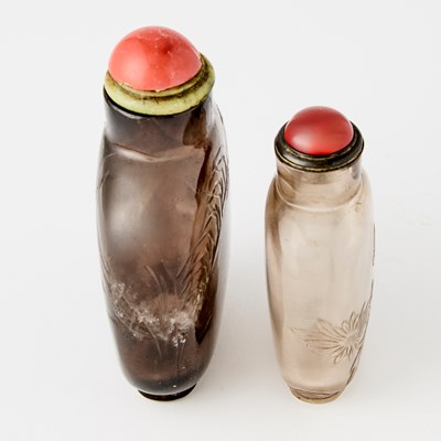 Lot 4 - Two Chinese Smoky Quartz Snuff Bottles