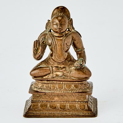 Lot 352 - A Small Indian Bronze Figure of Namalvar