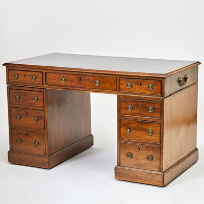 Lot 568 - George III Mahogany Pedestal Desk