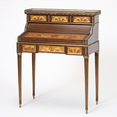 Lot 518 - Louis XVI Style Vernis Martin Mahogany Bonheur Du Jour