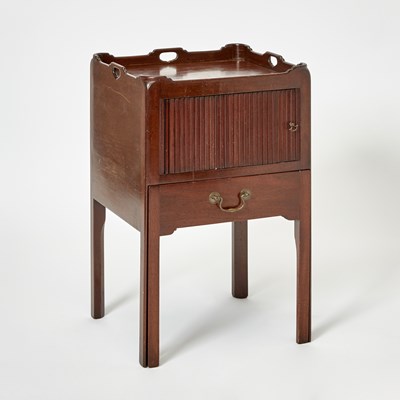 Lot 105 - George III Mahogany Tambour Door Commode