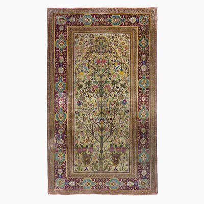 Lot 702 - Silk Fereghan Prayer Rug