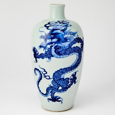 Lot 573 - A Chinese Blue and White Porcelain Vase
