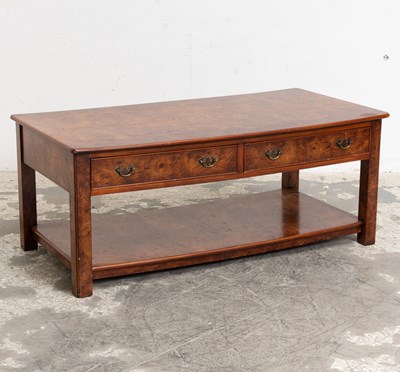 Lot 91 - Burl Walnut Veneered George II Style Low Table