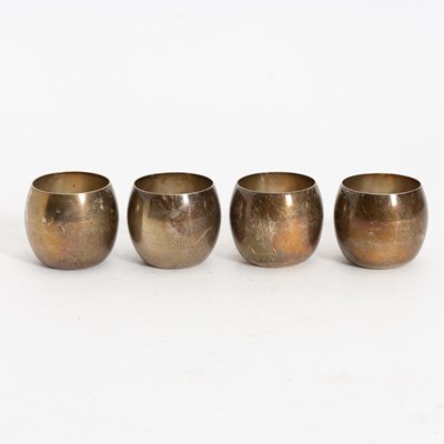 Lot 102 - Set of Four Tiffany & Co. Sterling Silver Cups