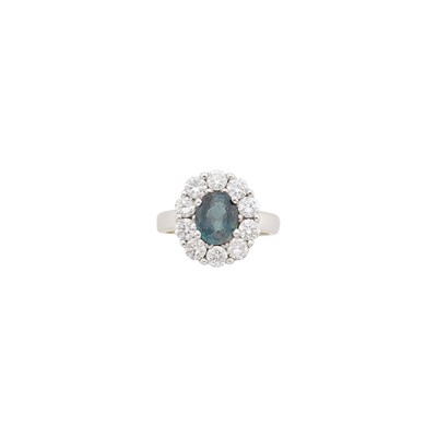 Lot 191 - White Gold, Alexandrite and Diamond Ring