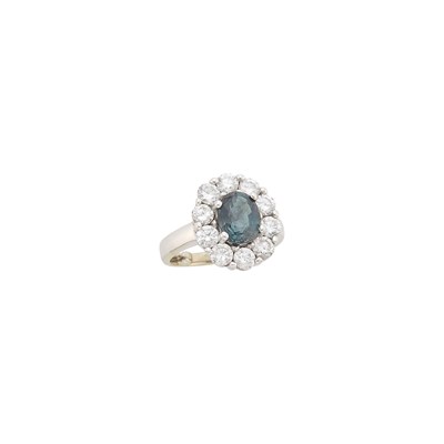 Lot 191 - White Gold, Alexandrite and Diamond Ring