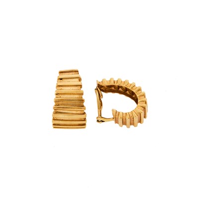 Lot 1024 - Pair of Gold Earclips